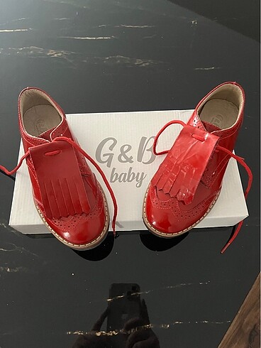 B&G kırmızı 0 deri ayakkabı 27 numara. - Görsel 7