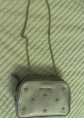 Bej Deri Zincir Detaylı Pierre Cardin Kadın Çanta - Görsel 9