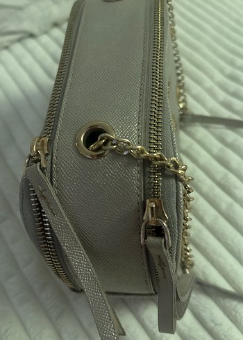 Bej Deri Zincir Detaylı Pierre Cardin Kadın Çanta - Görsel 2