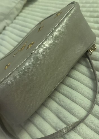 Bej Deri Zincir Detaylı Pierre Cardin Kadın Çanta - Görsel 4