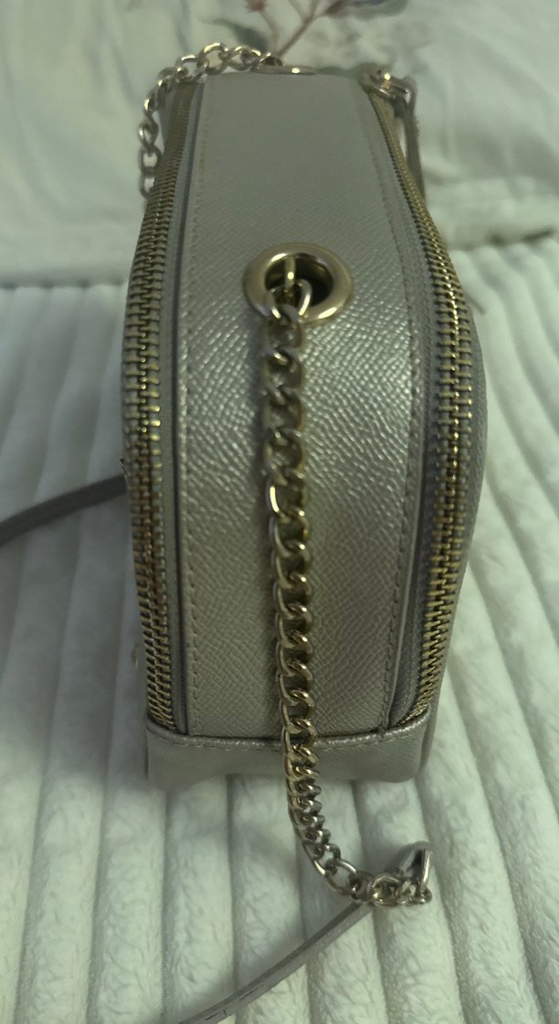 Bej Deri Zincir Detaylı Pierre Cardin Kadın Çanta - Görsel 3