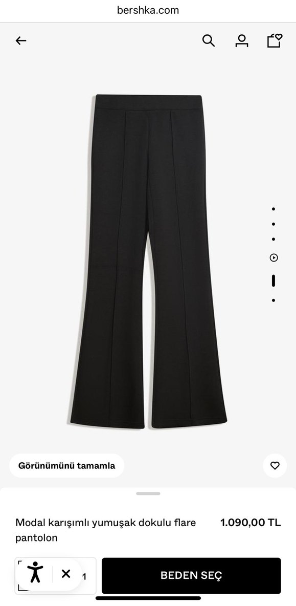 Bershka Siyah Spor Kumaş Pantolon - Görsel 4