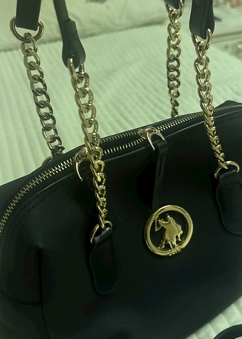 Zincir Detaylı Siyah Deri Kadın Çanta - Görsel 4