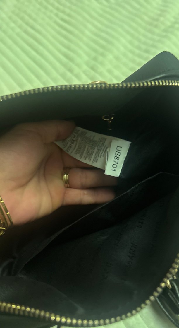 Zincir Detaylı Siyah Deri Kadın Çanta - Görsel 5