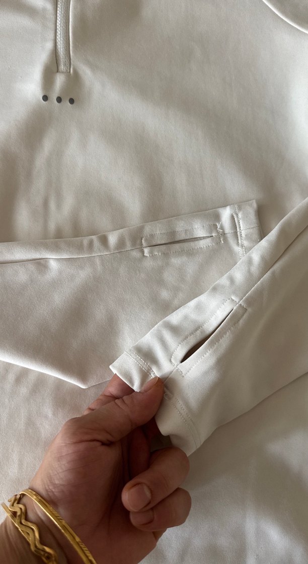 Kadın Beyaz Yarım Fermuarlı Sweatshirt - Görsel 3