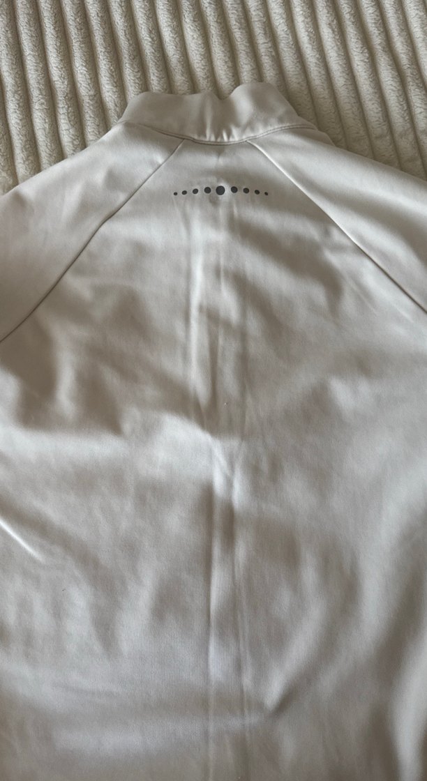 Kadın Beyaz Yarım Fermuarlı Sweatshirt - Görsel 4