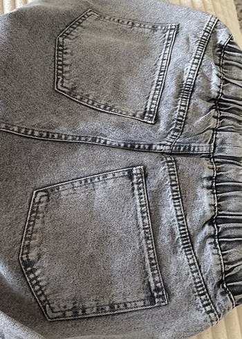 Gri Loose Fit Kadın Denim Pantolon - Görsel 5