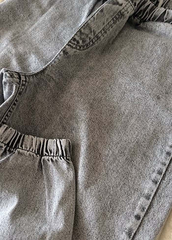 Gri Loose Fit Kadın Denim Pantolon - Görsel 6