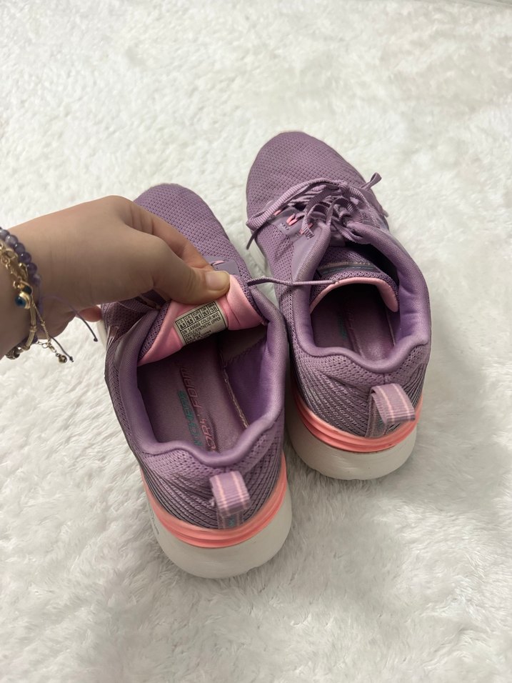 Mor Elastik Detaylı Kadın Spor Ayakkabı - Görsel 2