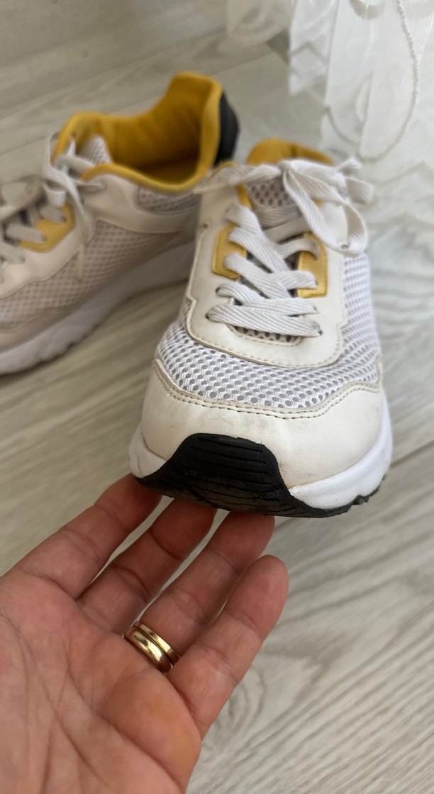 Kadın Beyaz Bağcıklı Spor Ayakkabı - Görsel 5