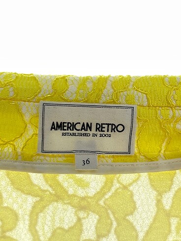 36 Beden sarı Renk American Retro Mont %70 İndirimli.