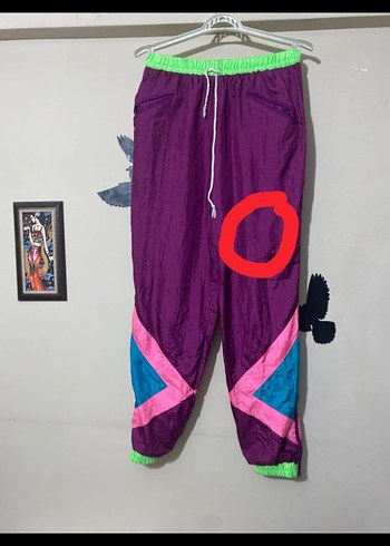 Renkli Mor Rahat Kadın Kumaş Pantolon - Görsel 8