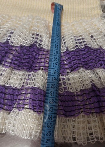 Kız Çocuk Renkli Nakışlı Örgü Etek - Görsel 3