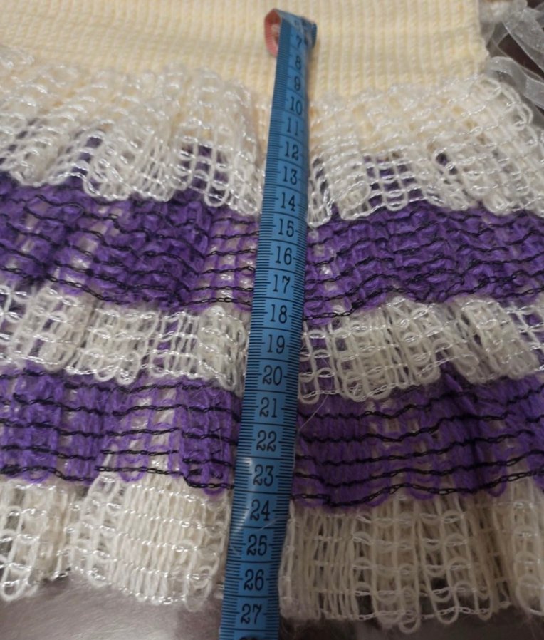 Kız Çocuk Renkli Nakışlı Örgü Etek - Görsel 3