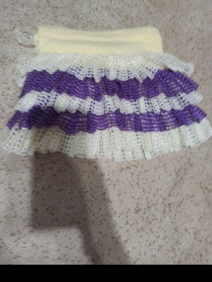 Kız Çocuk Renkli Nakışlı Örgü Etek - Görsel 2