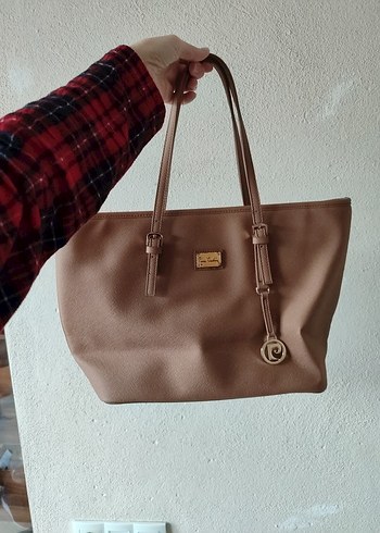 pierre cardin Bej Deri Klasik Kadın Çanta - Görsel 2