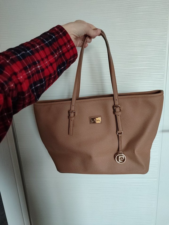 pierre cardin Bej Deri Klasik Kadın Çanta - Görsel 4