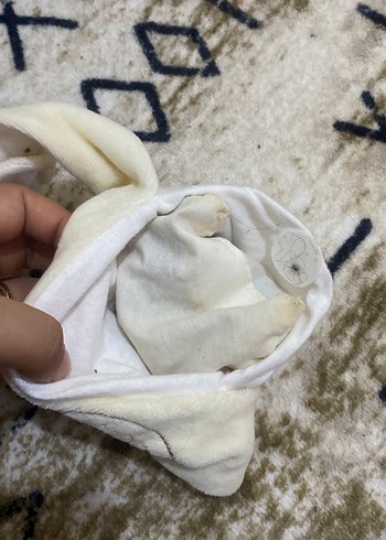 Nakışlı Beyaz Bebek Uyku Bandı - Görsel 4