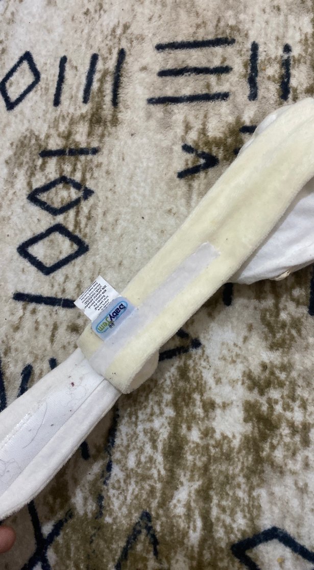 Nakışlı Beyaz Bebek Uyku Bandı - Görsel 2