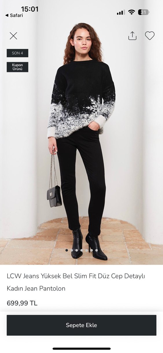 LCW siyah jean - Görsel 2