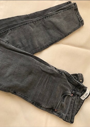 xs Beden gri Renk Mango Gri Kadın Denim Pantolon
