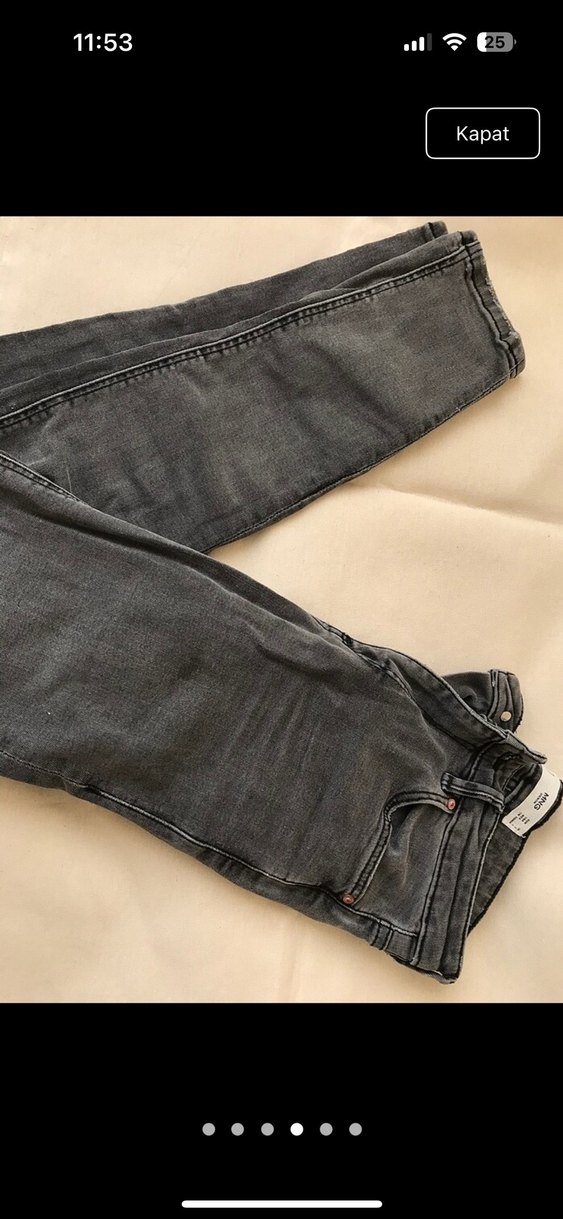 Mango Gri Kadın Denim Pantolon - Görsel 3