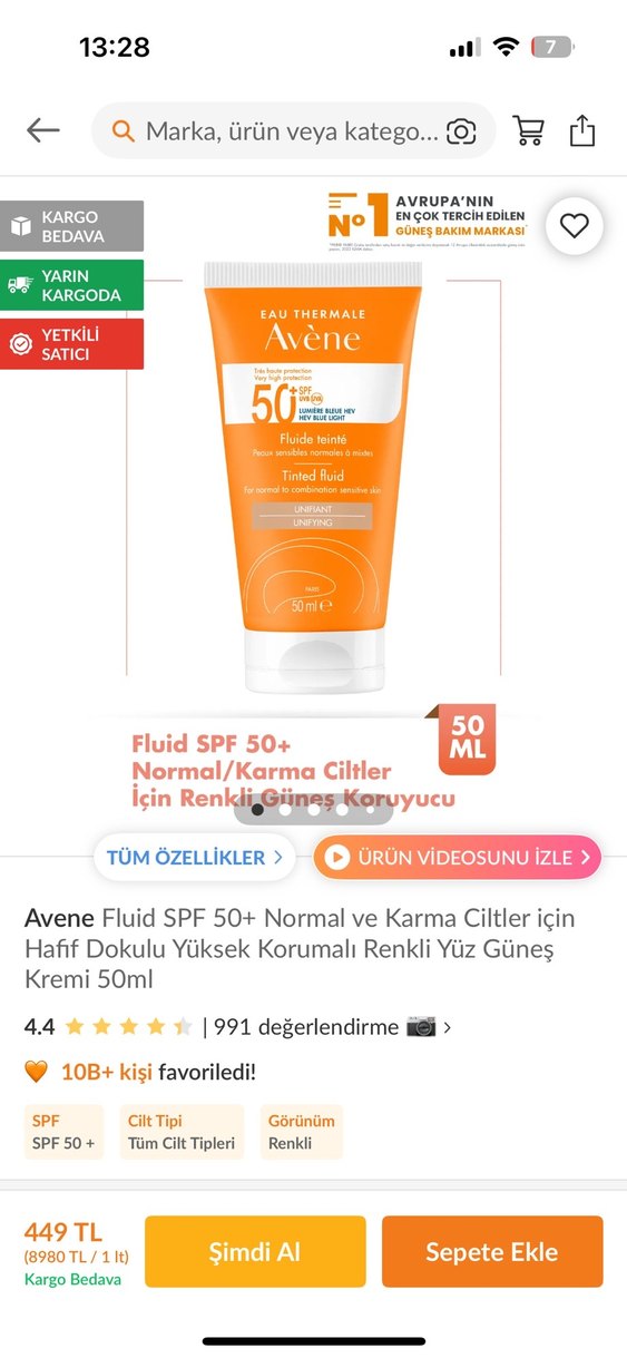 Avene Cleanance Tonlu Güneş Koruyucu SPF 50 - Görsel 4