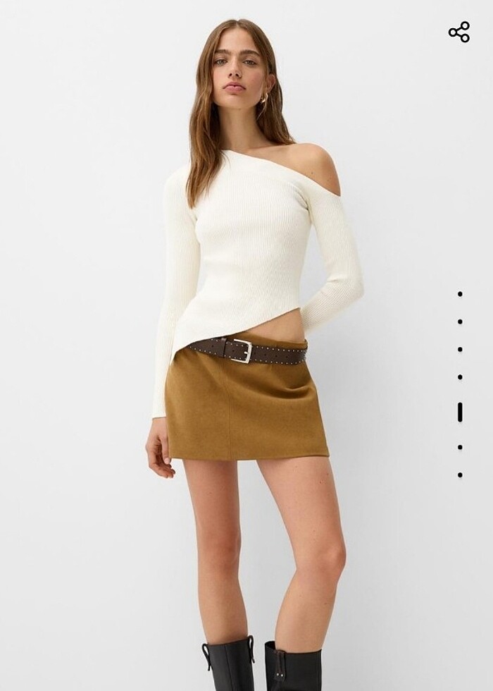 Bershka asimetrik fitilli üst - Görsel 2