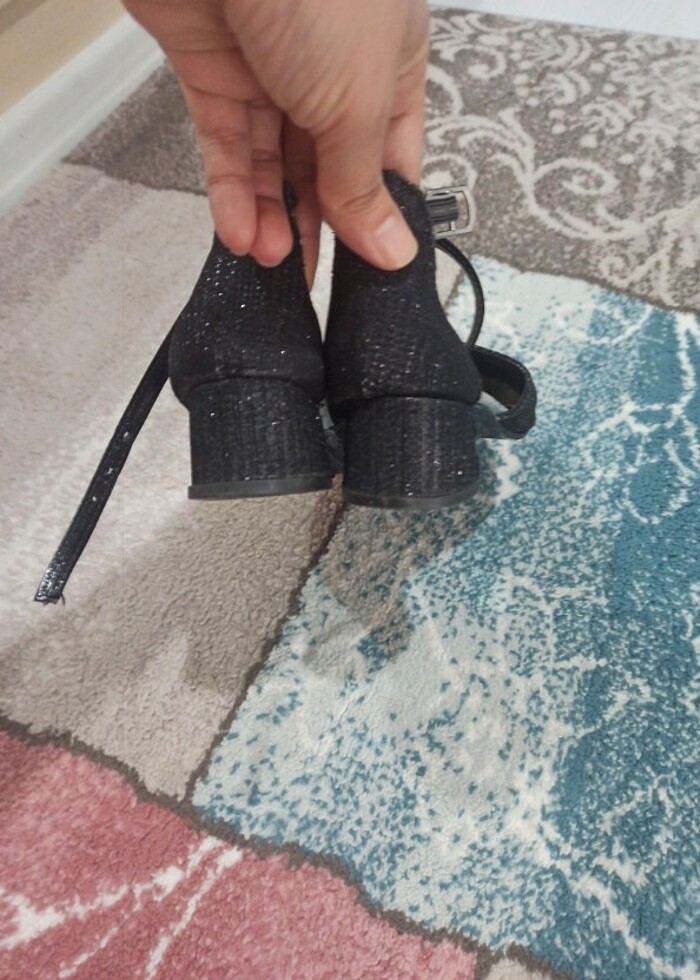 Işıltılı abiye ayakkabı  - Görsel 3