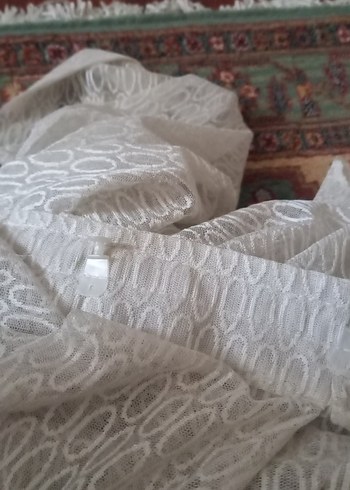 Nakışlı Beyaz Bohem Perde - Görsel 2