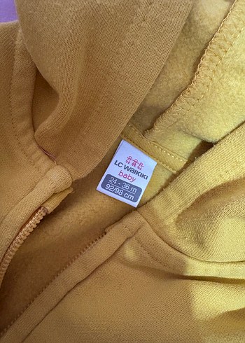 Sarı Kapüşonlu Bebek Eşofman Takımı - Görsel 3