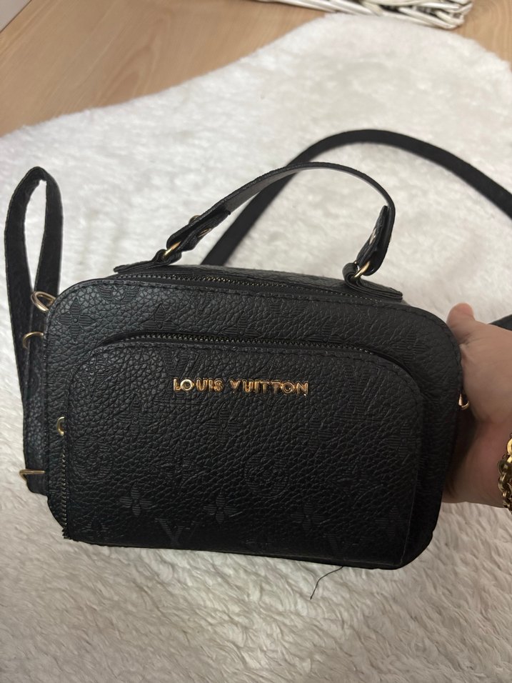 Siyah Deri Kadın El Çantası - Görsel 5