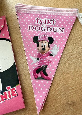 Pembe Minnie Mouse Doğum Günü Süsleri - Görsel 4