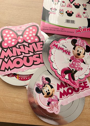 Pembe Minnie Mouse Doğum Günü Süsleri - Görsel 2