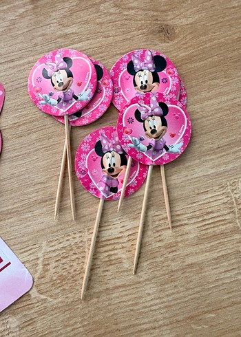 Pembe Minnie Mouse Doğum Günü Süsleri - Görsel 5