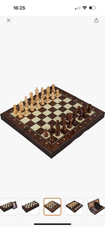  Ahşap satranç ve dama takımı
