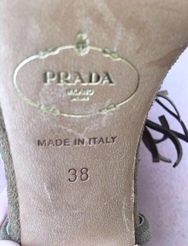 38 Beden camel Renk Prada ayakkabı