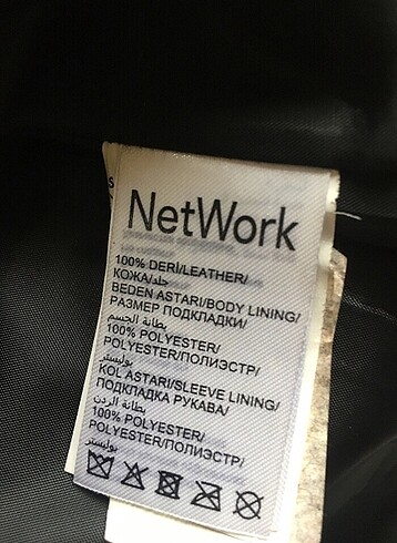 s Beden siyah Renk Network deri ceket