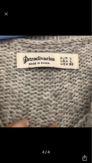 l Beden gri Renk Stradivarius kazak