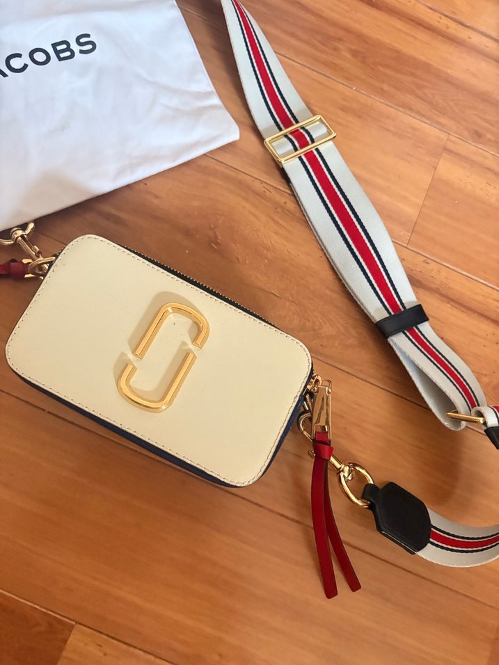 Beyaz Deri Marc Jacobs snapshot Çanta Beymenden alınmıştır. - Görsel 3