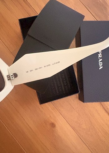 Orijinal Prada Parlak Beyaz Kadın Güneş Gözlüğü - Görsel 7