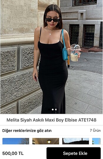 Diğer Eyyo siyah askılı maxi boy elbise