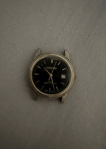 Diğer Vintage Siyah Kadranli Metal Saat
