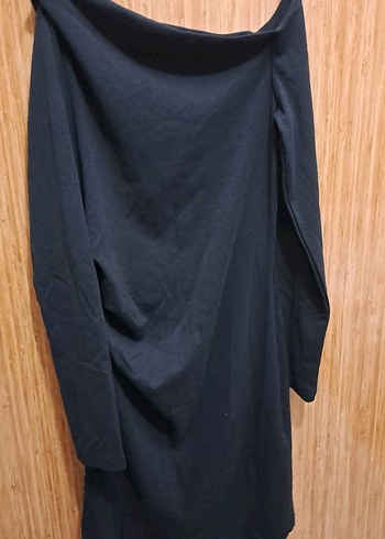 Siyah Uzun Kollu Kadın Triko Elbise - Görsel 2