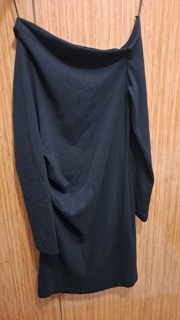 Siyah Uzun Kollu Kadın Triko Elbise - Görsel 2