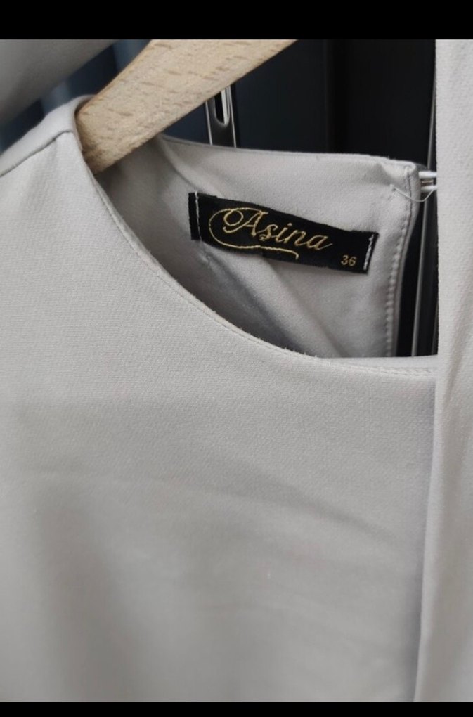 Bej Kısa Paça Kadın Kumaş Pantolon ikili takım - Görsel 2