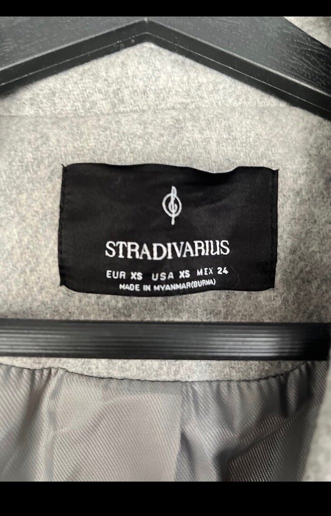 Gri STRADIVARIUS kaban - Görsel 2