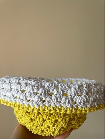 Beden Butter Yellow El Örgüsü Bucket Şapka