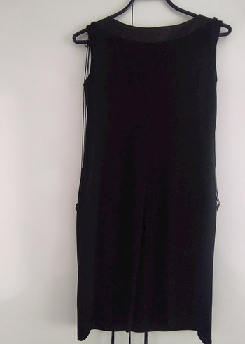 Siyah Püsküllü Uzun Kadın Abiye Elbise - Görsel 4