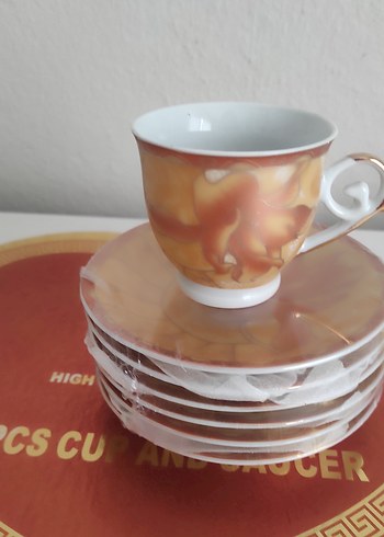 Yamasen 12 Parça Altın Kaplama Porselen Fincan Seti - Görsel 3